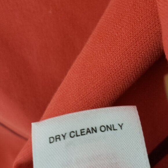 NWOT Nordstrom Collection Blazer Boxy Fit Coral Red sz L Square Neck 3/4 Sleeves - Picture 11 of 13